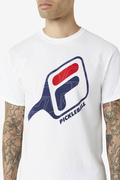 Camiseta Fila Pickleball Paddle Tee Hombre Blancas | Fila752UN