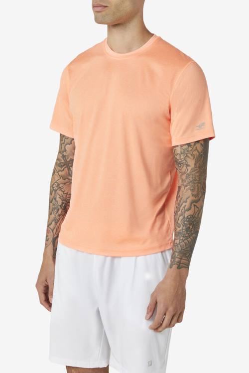 Camiseta Fila Pickleball Scallop Hem Crew Hombre Naranjas | Fila192VK