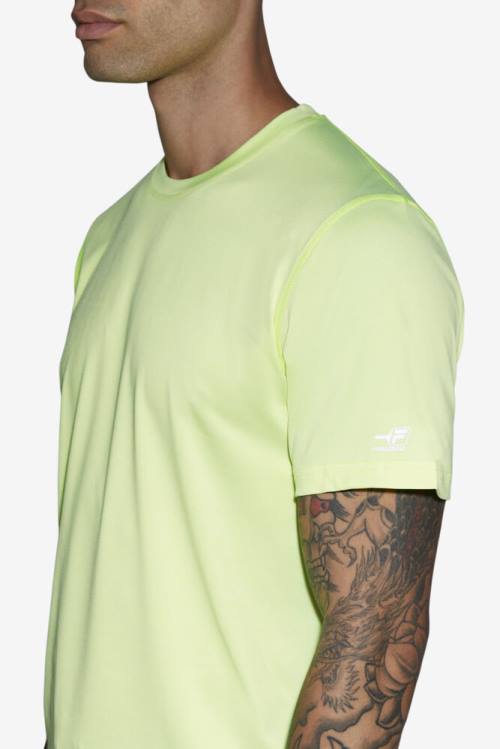 Camiseta Fila Pickleball Scallop Hem Crew Hombre Amarillo | Fila487YH