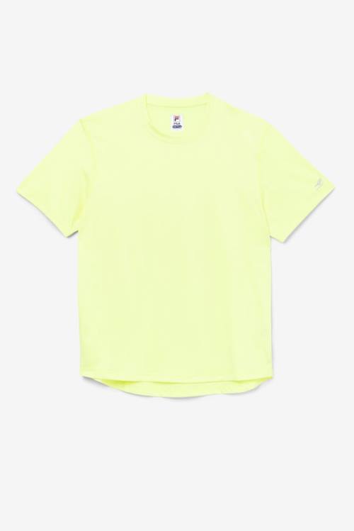 Camiseta Fila Pickleball Scallop Hem Crew Hombre Amarillo | Fila487YH