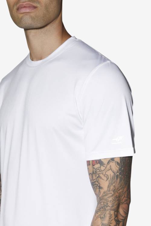 Camiseta Fila Pickleball Scallop Hem Crew Hombre Blancas | Fila501VG