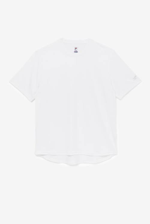 Camiseta Fila Pickleball Scallop Hem Crew Hombre Blancas | Fila501VG