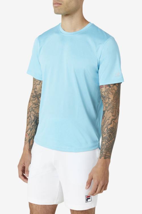 Camiseta Fila Pickleball Scallop Hem Crew Hombre Azules | Fila593CZ