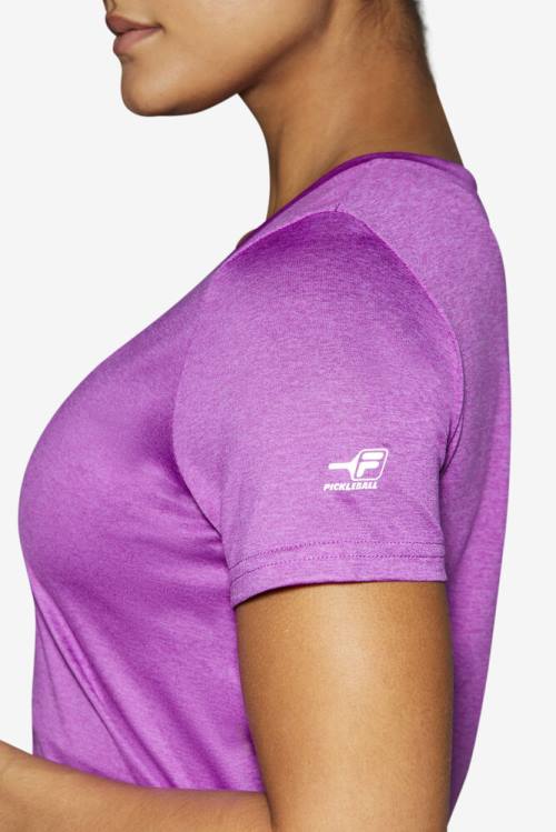 Camiseta Fila Pickleball Silky V-neck Mujer Moradas Verde | Fila982AQ