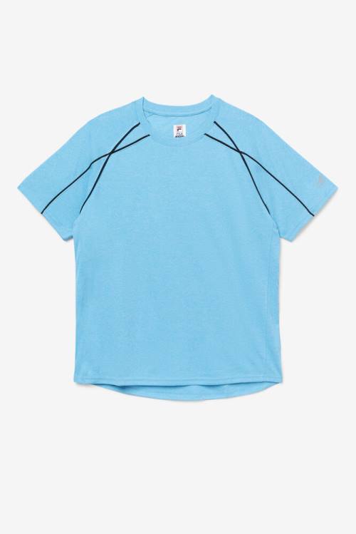 Camiseta Fila Pickleball Sleeve Crew Hombre Azules Negras | Fila502CY