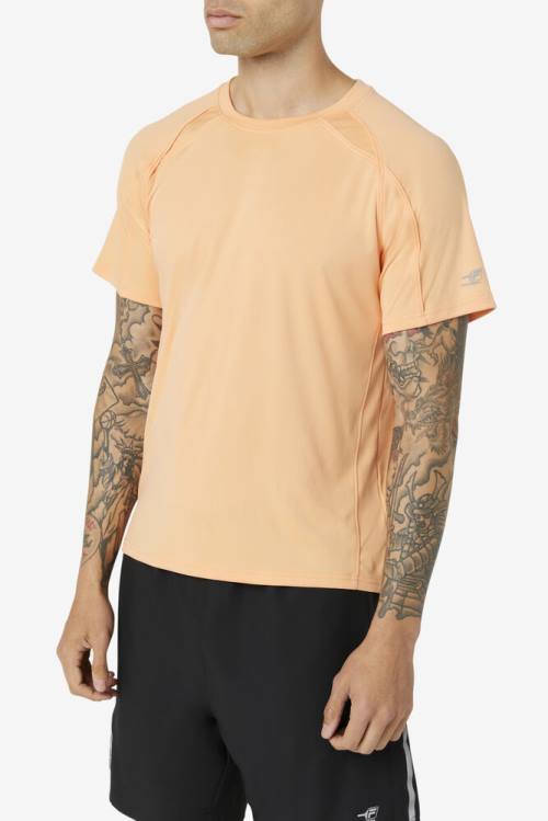 Camiseta Fila Pickleball Sleeve Crew Hombre Naranjas | Fila718UX