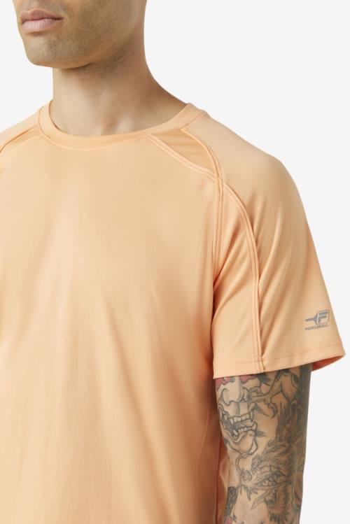 Camiseta Fila Pickleball Sleeve Crew Hombre Naranjas | Fila718UX