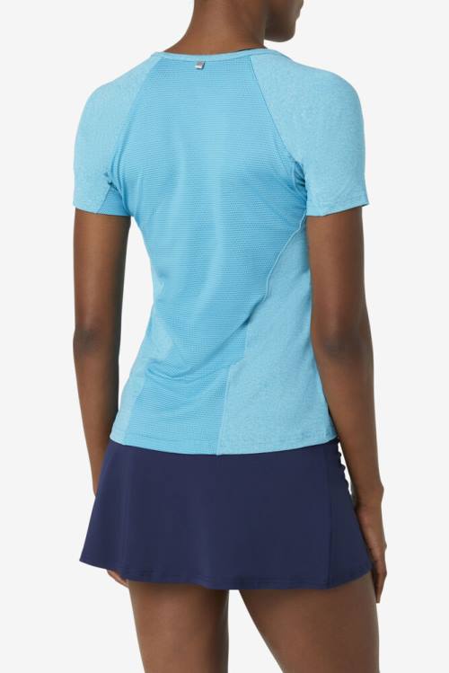 Camiseta Fila Pickleball Sleeve Top Mujer Turquesa | Fila893TB