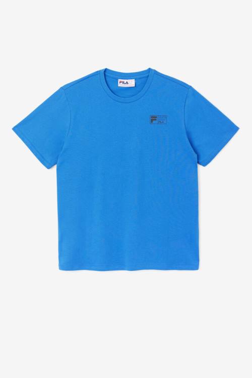 Camiseta Fila Pista Tee Hombre Azules Blancas | Fila235VP