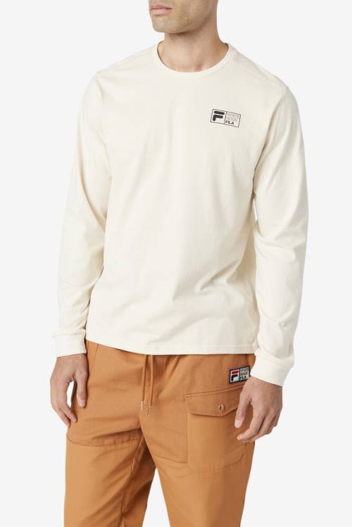 Camiseta Fila Rappel Long Sleeve Tee Hombre Blancas | Fila842AD