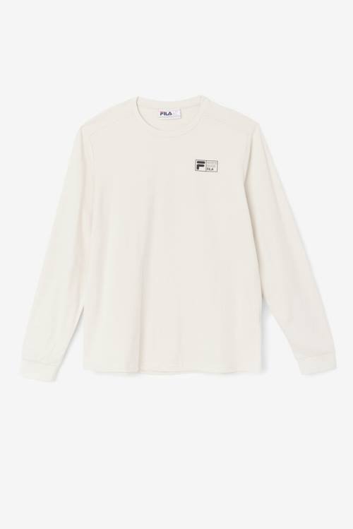 Camiseta Fila Rappel Long Sleeve Tee Hombre Blancas | Fila842AD