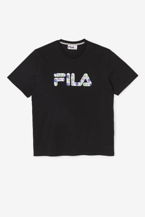 Camiseta Fila Saranac Tee Hombre Negras | Fila036ML