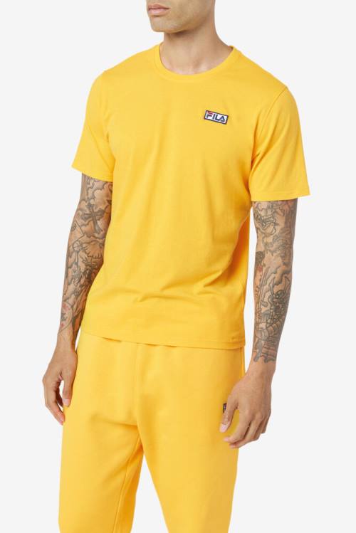 Camiseta Fila Skylar Tee Hombre Amarillo | Fila734UV