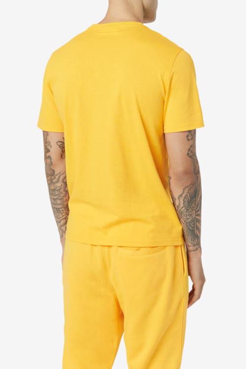 Camiseta Fila Skylar Tee Hombre Amarillo | Fila734UV