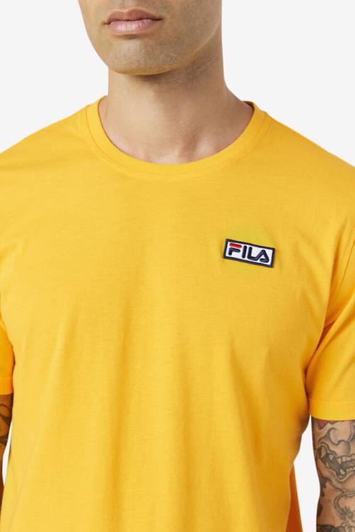 Camiseta Fila Skylar Tee Hombre Amarillo | Fila734UV