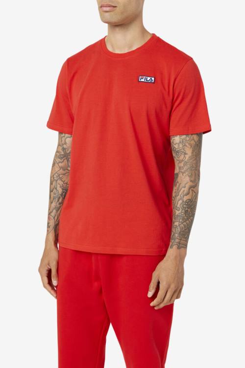 Camiseta Fila Skylar Tee Hombre Rojas | Fila145RQ