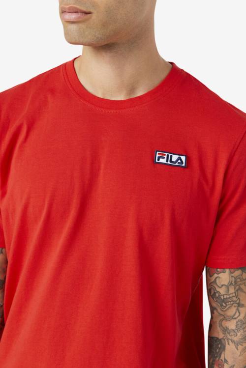 Camiseta Fila Skylar Tee Hombre Rojas | Fila145RQ