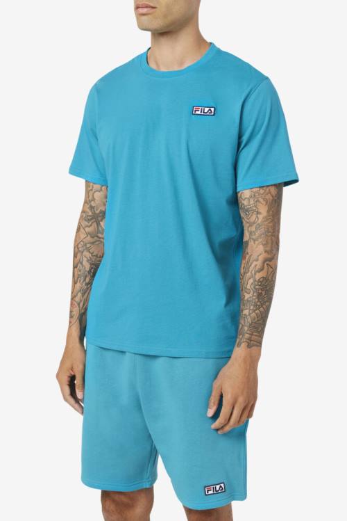 Camiseta Fila Skylar Tee Hombre Turquesa | Fila957DY