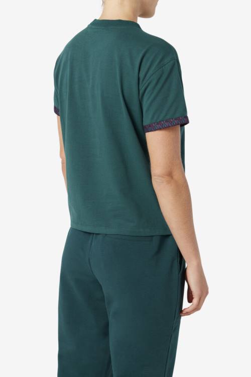 Camiseta Fila Sloane Tee Mujer Verde Oliva | Fila618NR