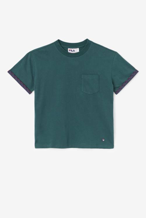 Camiseta Fila Sloane Tee Mujer Verde Oliva | Fila618NR