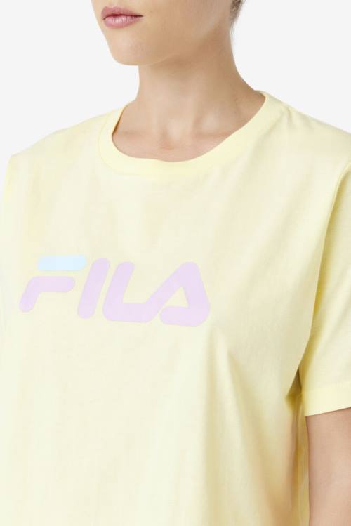 Camiseta Fila Thea Tee Mujer Amarillo | Fila325LH