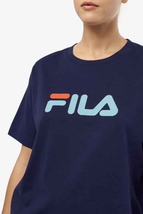 Camiseta Fila Thea Tee Mujer Azul Marino | Fila583ZJ