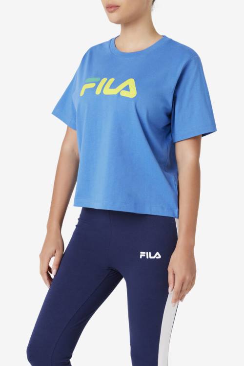 Camiseta Fila Thea Tee Mujer Azules Oscuro | Fila130DS