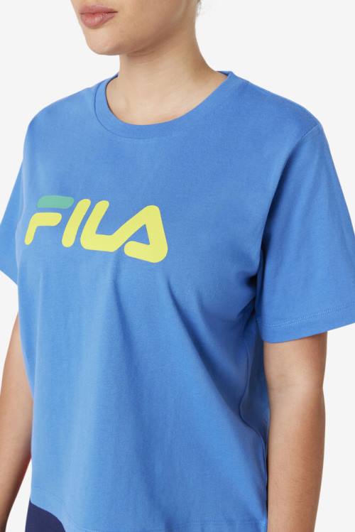 Camiseta Fila Thea Tee Mujer Azules Oscuro | Fila130DS