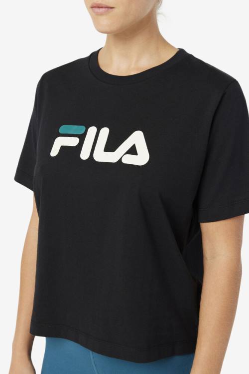 Camiseta Fila Thea Tee Mujer Negras | Fila368ZD