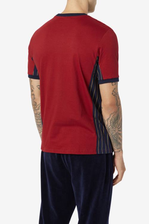 Camiseta Fila Warner Tee Hombre Azul Marino | Fila460KE