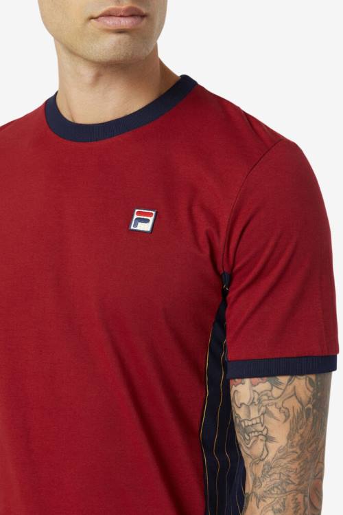 Camiseta Fila Warner Tee Hombre Azul Marino | Fila460KE