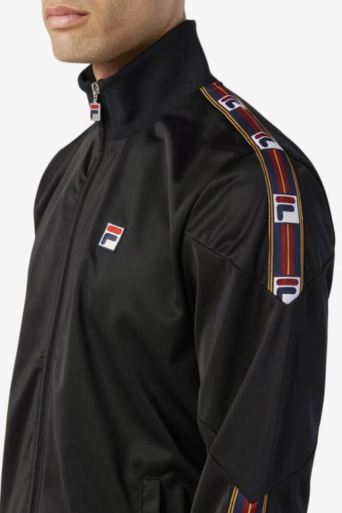 Chaquetas Fila Carson Pista Hombre Negras | Fila679CM