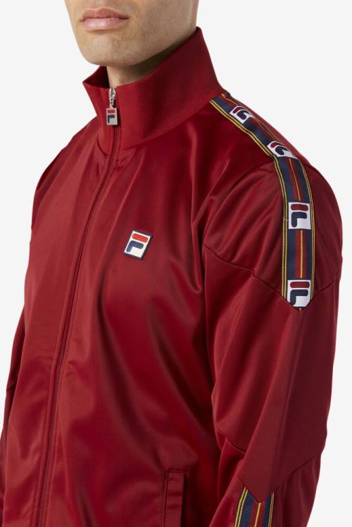 Chaquetas Fila Carson Pista Hombre Rojas | Fila735PV