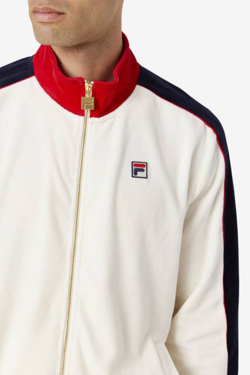 Chaquetas Fila Cima Velour Hombre Rojas Azul Marino | Fila283JU