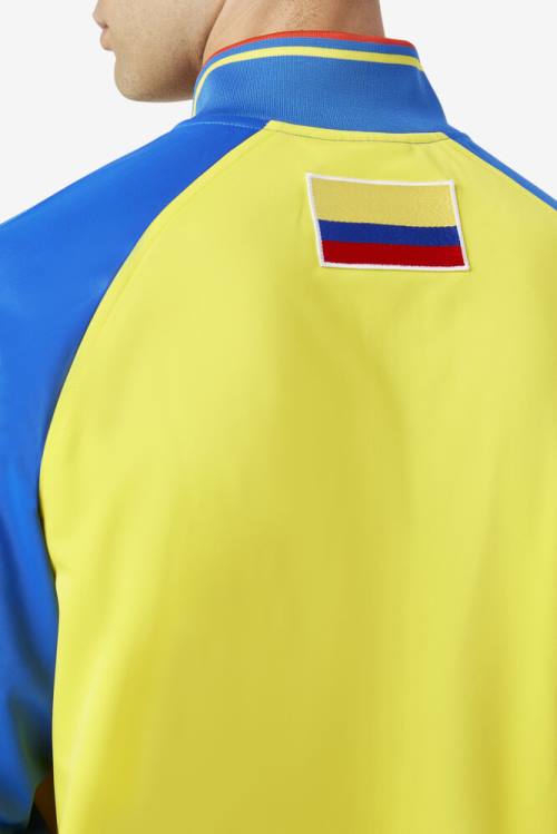 Chaquetas Fila Colombia Pista Hombre Amarillo Azules Rojas | Fila831YM