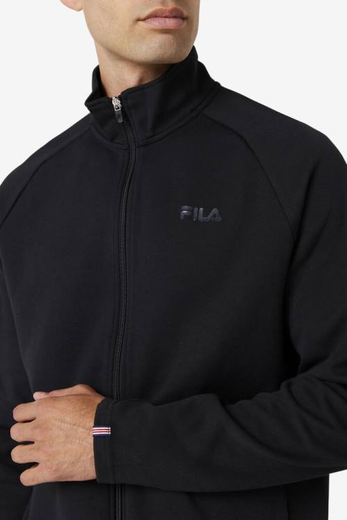 Chaquetas Fila Commuter Pista Hombre Negras | Fila726BK