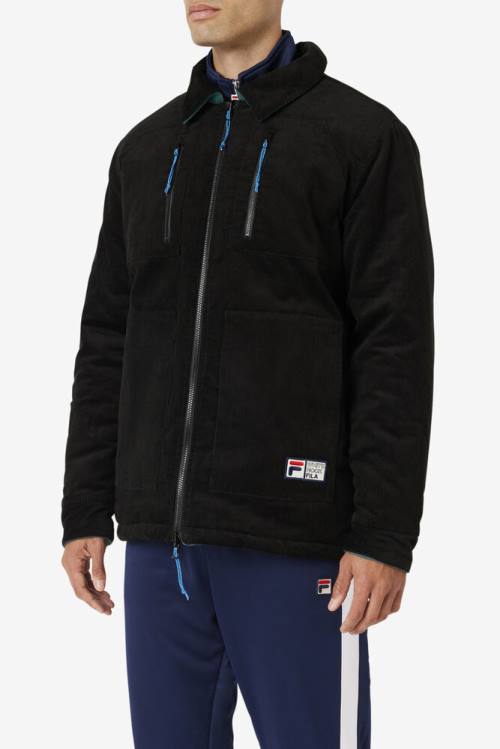 Chaquetas Fila Crank Reversible Hombre Negras | Fila173NO