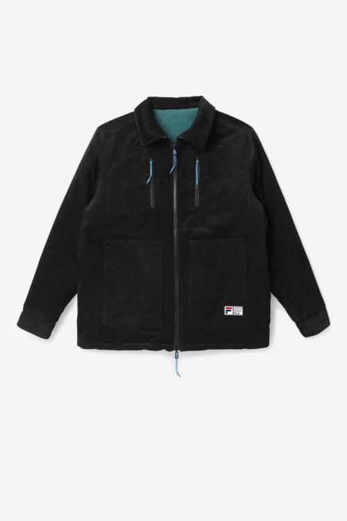 Chaquetas Fila Crank Reversible Hombre Negras | Fila173NO