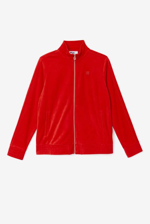 Chaquetas Fila Deverall Velour Hombre Rojas | Fila902KM