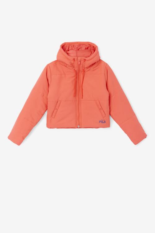 Chaquetas Fila Eden Puffer Mujer Rojas | Fila329ER