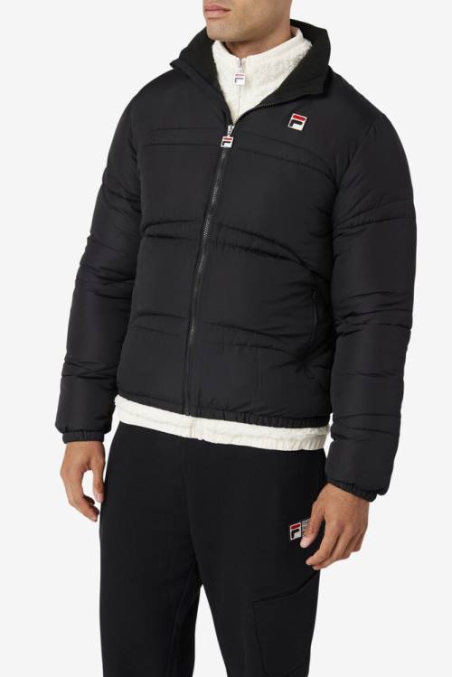 Chaquetas Fila Elias Puffer Hombre Negras | Fila054RW