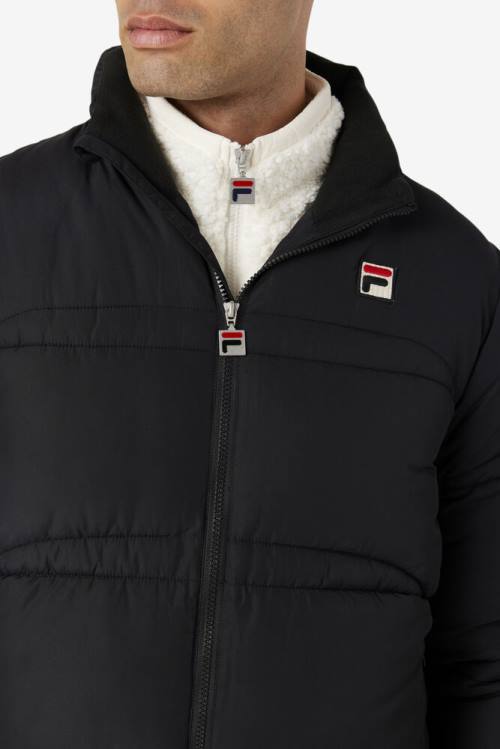 Chaquetas Fila Elias Puffer Hombre Negras | Fila054RW