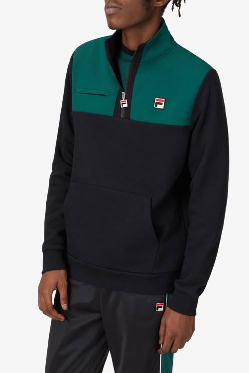 Chaquetas Fila Francisco Fleece Hombre Negras | Fila902NV