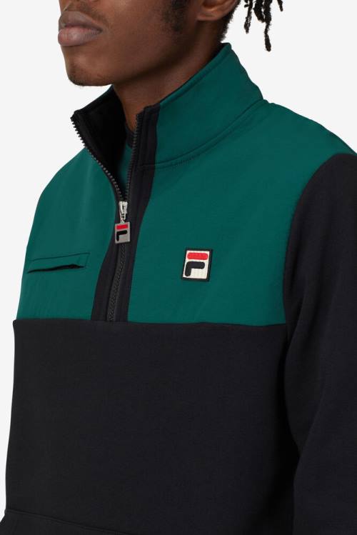 Chaquetas Fila Francisco Fleece Hombre Negras | Fila902NV