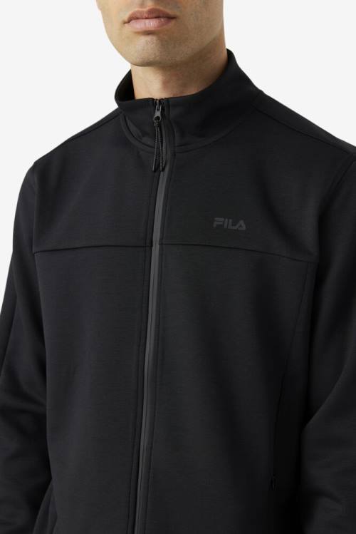 Chaquetas Fila Gonal Zip Hombre Negras | Fila523YV