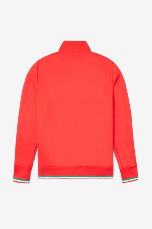 Chaquetas Fila Italia Pista Hombre Rojas Blancas | Fila857ME