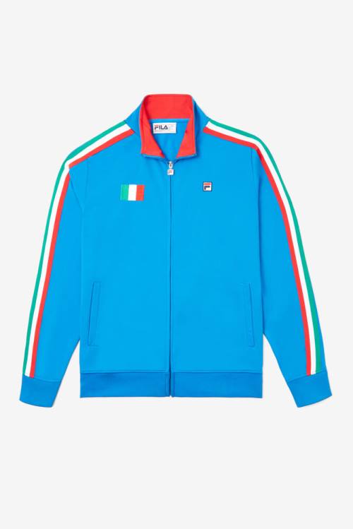 Chaquetas Fila Italy Pista Hombre Azules Rojas | Fila465CY