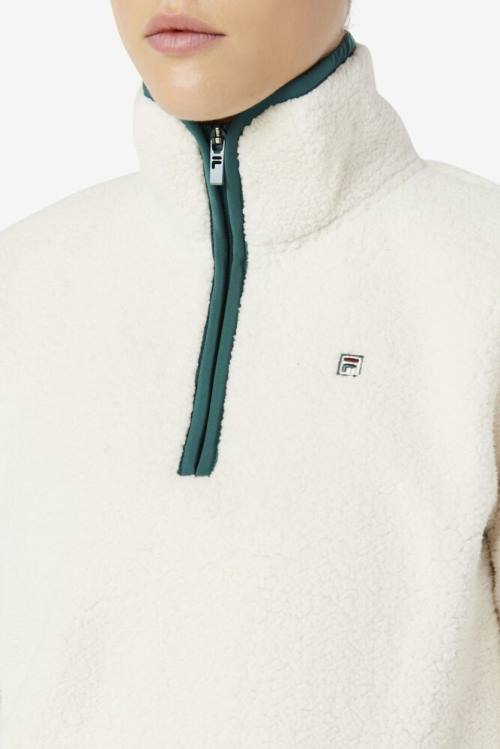 Chaquetas Fila Kyomi Quarter Zip Pullover Mujer Beige | Fila758HA