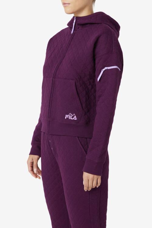 Chaquetas Fila Leilani Quilted Mujer Burdeos | Fila371JU