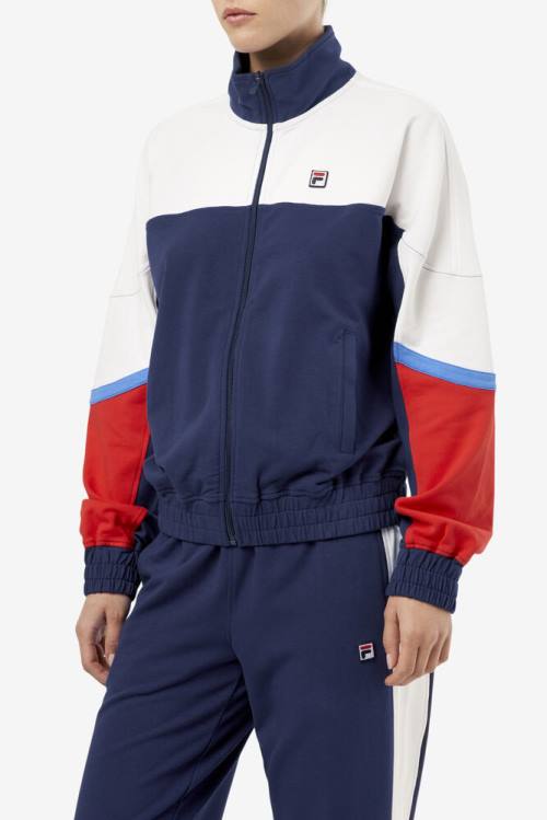 Chaquetas Fila Makayla Pista Mujer Azul Marino | Fila742NV